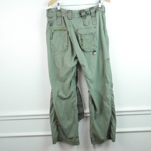 Vintage Y2K Abercrombie & Fitch Cargo Pants Size 10 Military Paratrooper Baggy - Picture 13 of 15